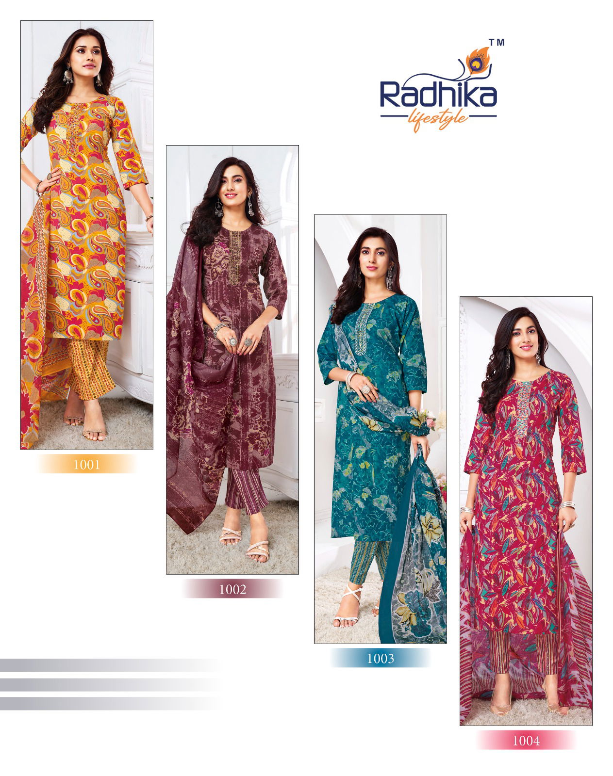 Cotton Trendy  Vol 1 By Radhika Top Bottom With Dupatta Exporters In India